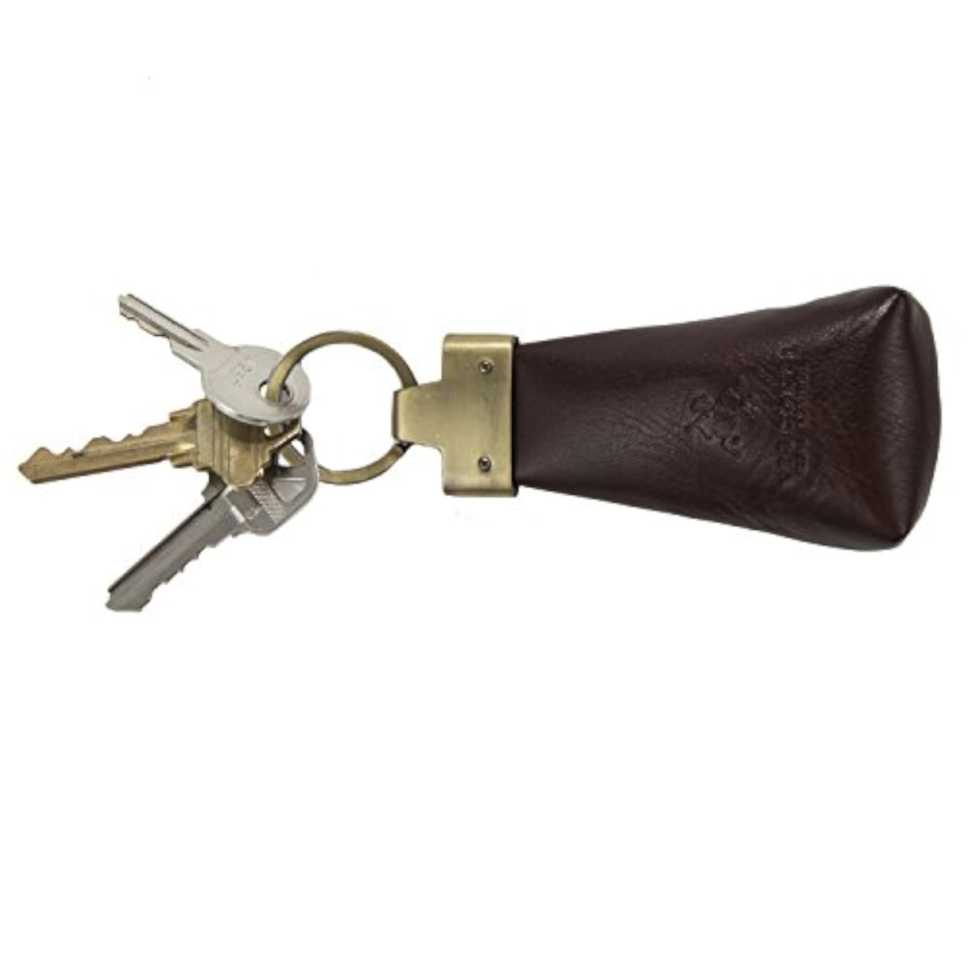 K10 Brown Leather Key Ring Zippered Coin Pouch